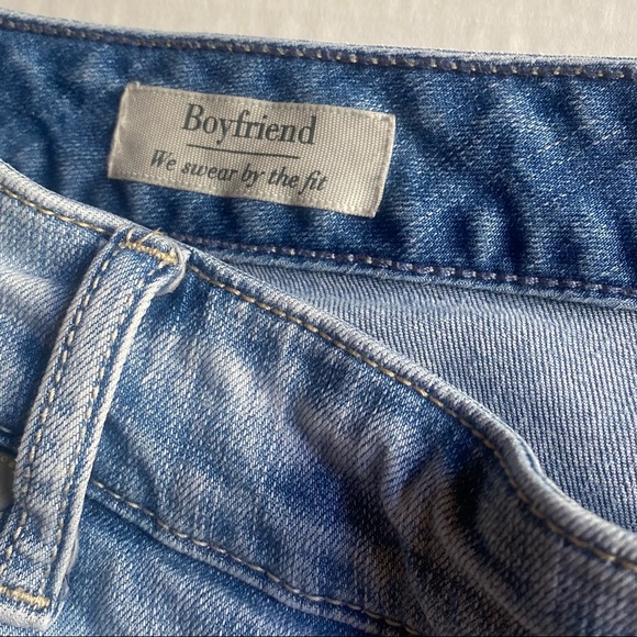 Light blue boyfriend distress stretch jeans - Picture 3 of 6